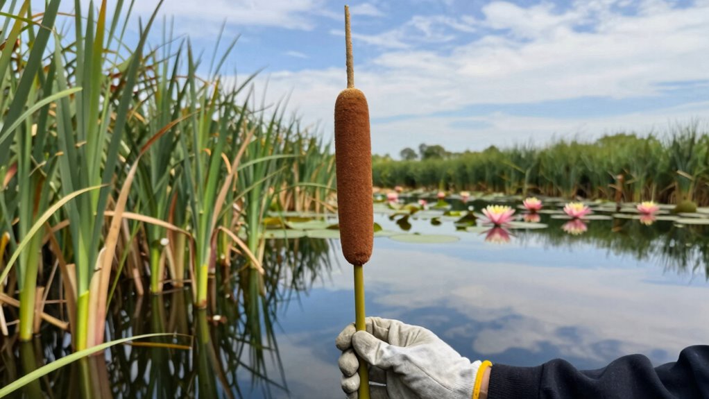 selective cattail harvesting technique