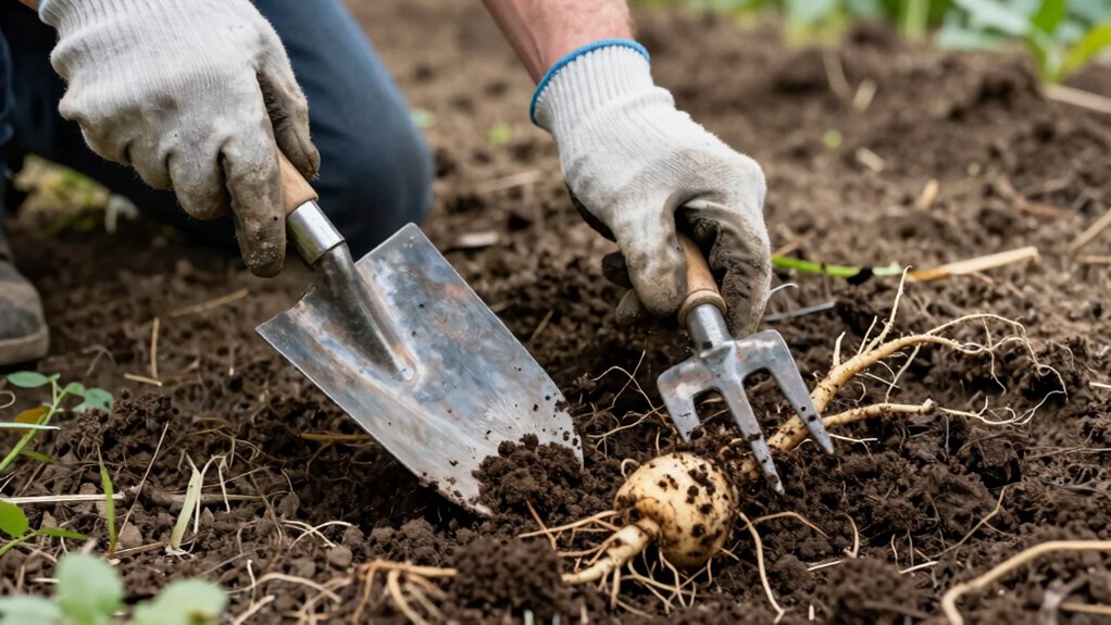 sustainable careful root harvesting