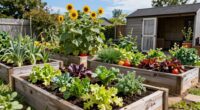vegetable gardening in raised beds