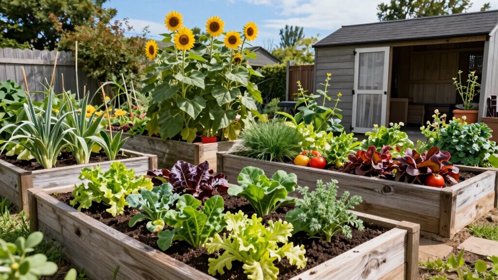 vegetable gardening in raised beds