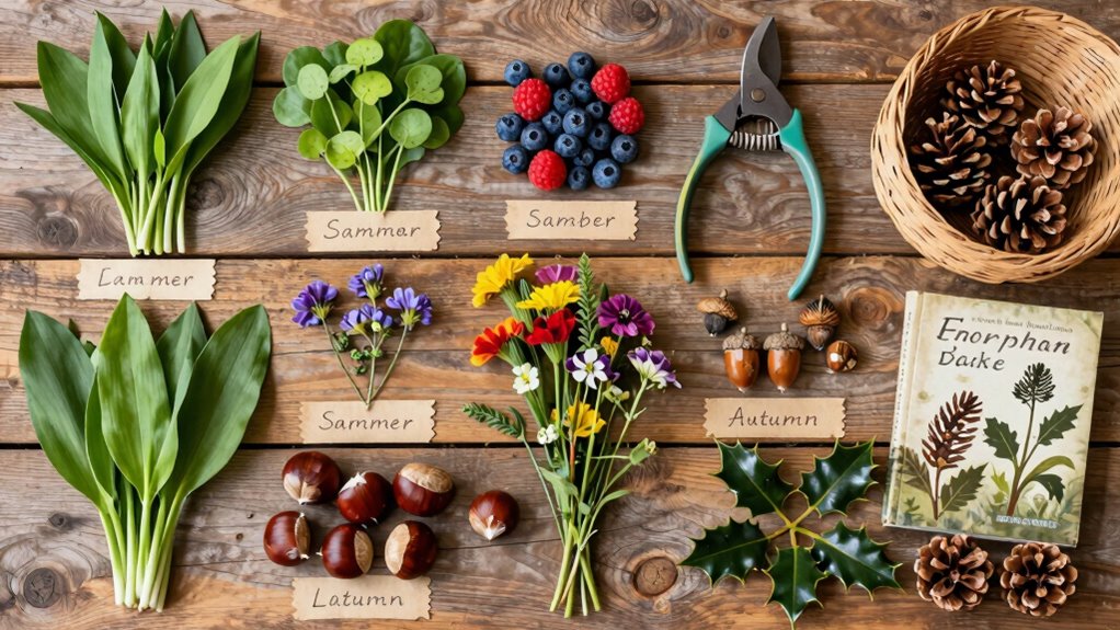 year round wild foraging schedule