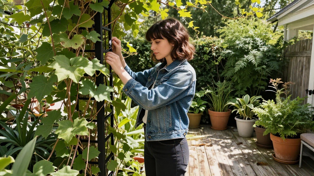 Zooey Deschanel's Black Trellis Is A Beautiful Addition To Her Terrace – And There's A Reason To Copy It