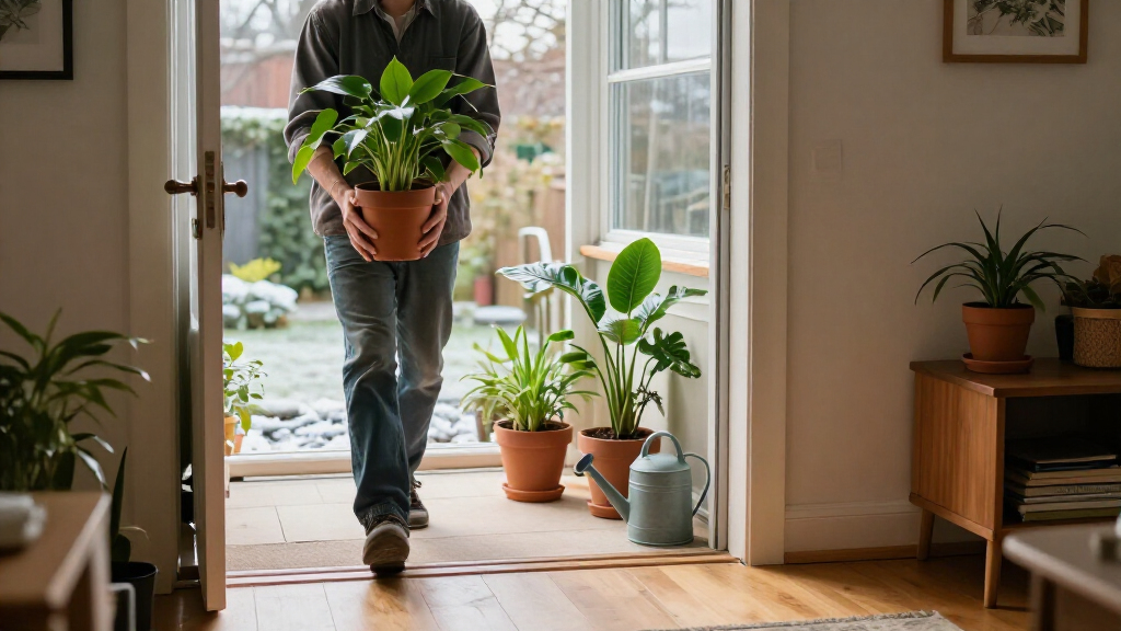 When To Bring Houseplants Inside—and How To Keep Them Healthy All Winter